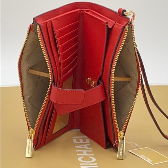 MICHAEL KORS LARGE DOUBLE ZIP WRISTLET FLAME - Picture 10 of 15